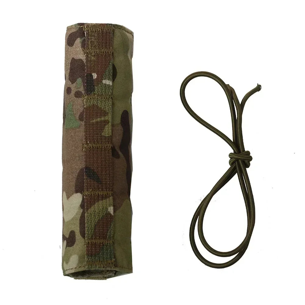 Couverture de suppresseur de Sniper, protection de Camouflage tactique, tir en plein air, étui en tissu de chasse militaire, équipement de terrain CS en direct