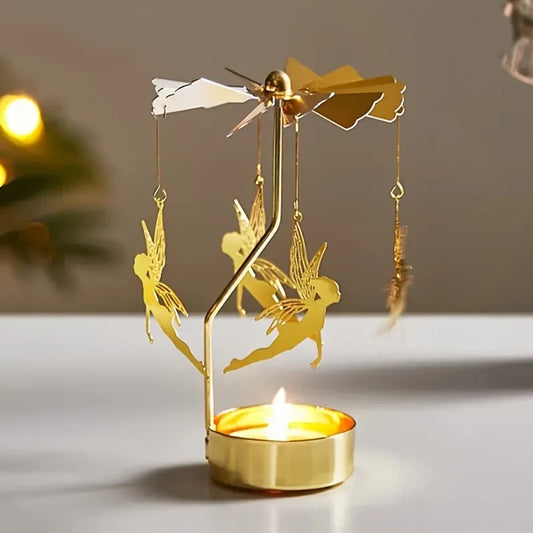 Bougeoir Rotatif Chaud en Métal — Décoration Noël, Mariage & Dîner