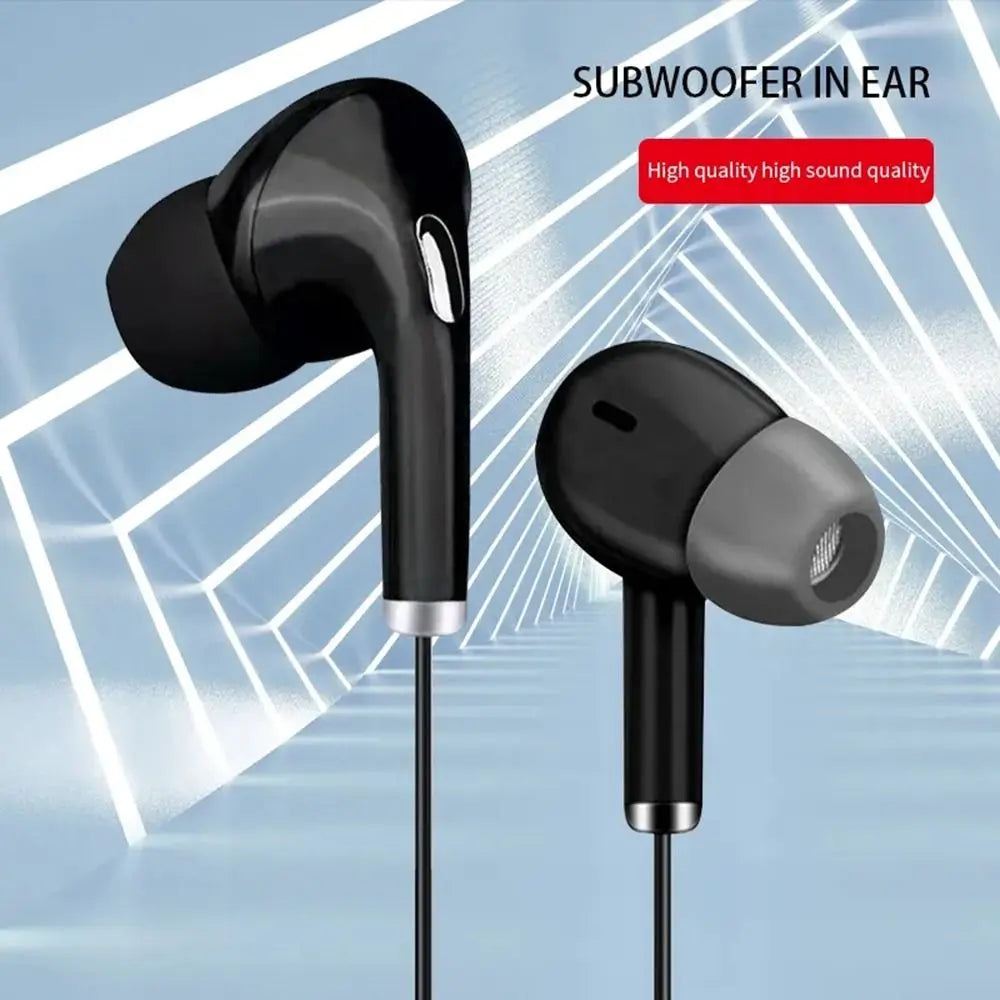 High-definition wired earphones with microphone, in-ear control, portable sports headset, wired earphones for mobile in the morning, 3.5mm