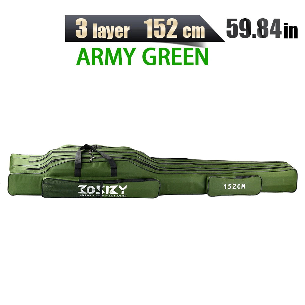 Porte-canne à pêche pliable et Portable, sac de rangement pour outils de moulinet, étui 122cm / 152cm / 182cm
