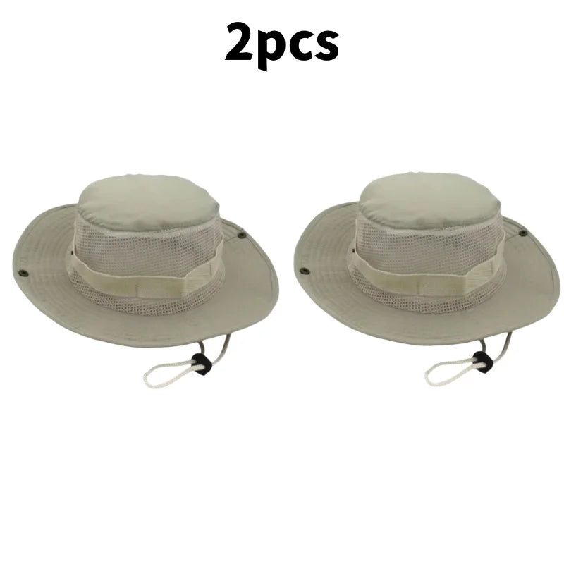 Sombrero para el sol para hombres y mujeres, gorra de camuflaje, para deportes al aire libre, tipo cubo, pesca, senderismo, caza, 60CM