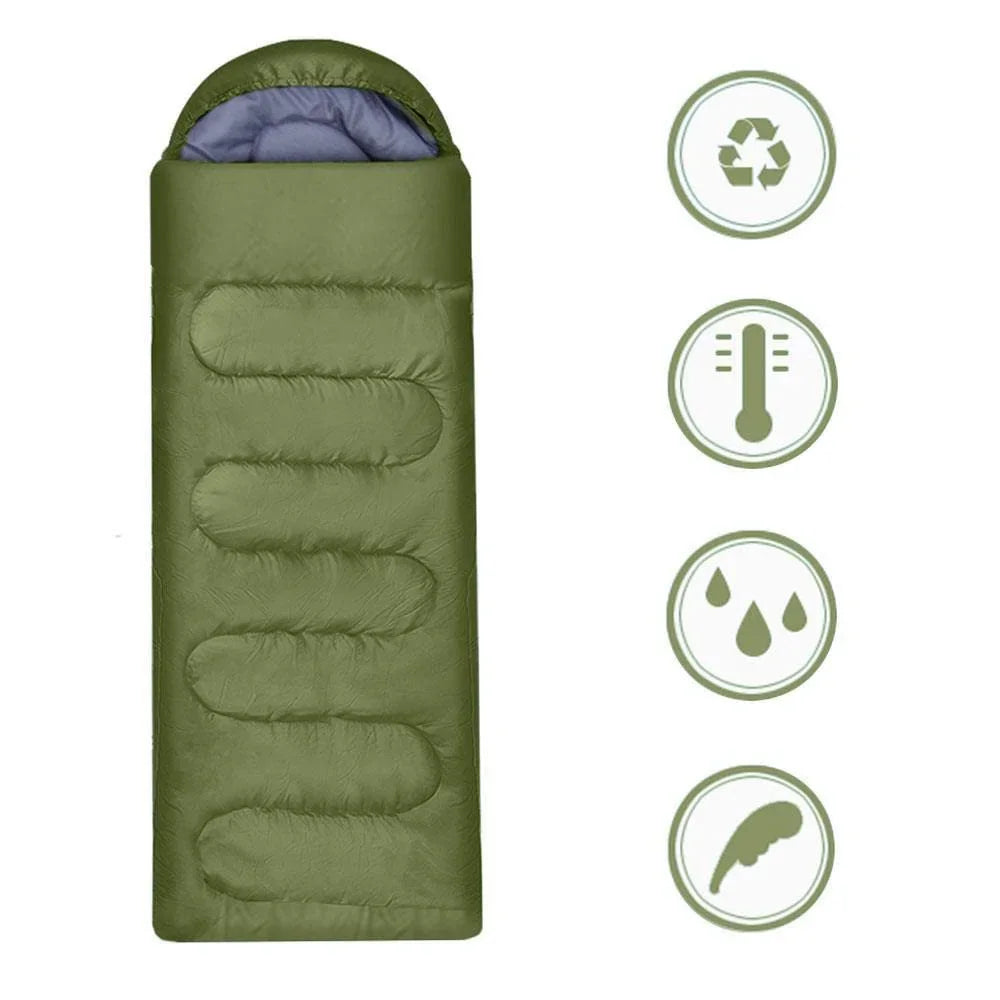 Sac de couchage de Camping ultraléger et étanche, enveloppe chaude pour 4 saisons, sacs de couchage pour voyage en plein air et randonnée