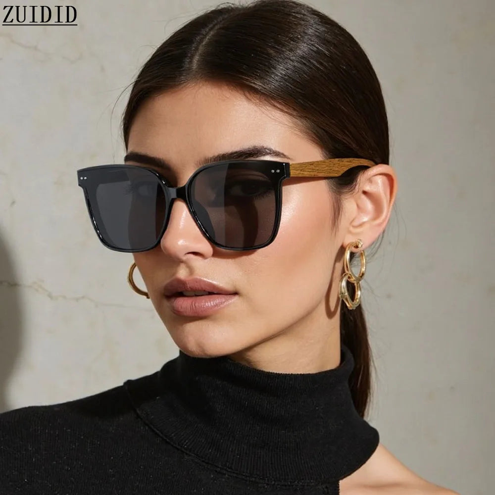 Lunettes de soleil polarisées œil de chat pour femmes — rétro, surdimensionné, carré, mode