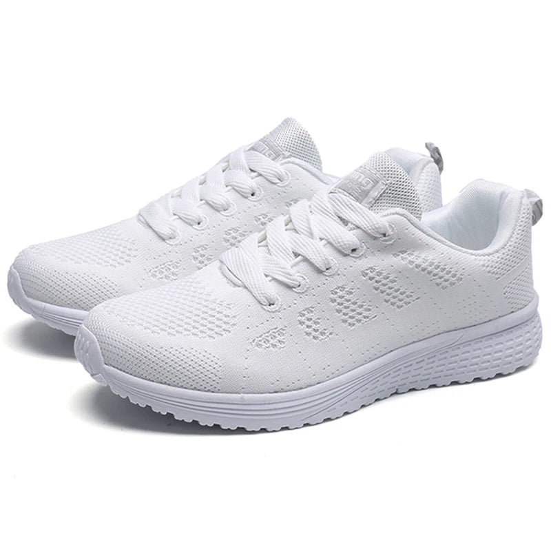Women's fashion lace-up sneakers, designer women's athletic shoes, breathable shoes, original women's tennis shoes.