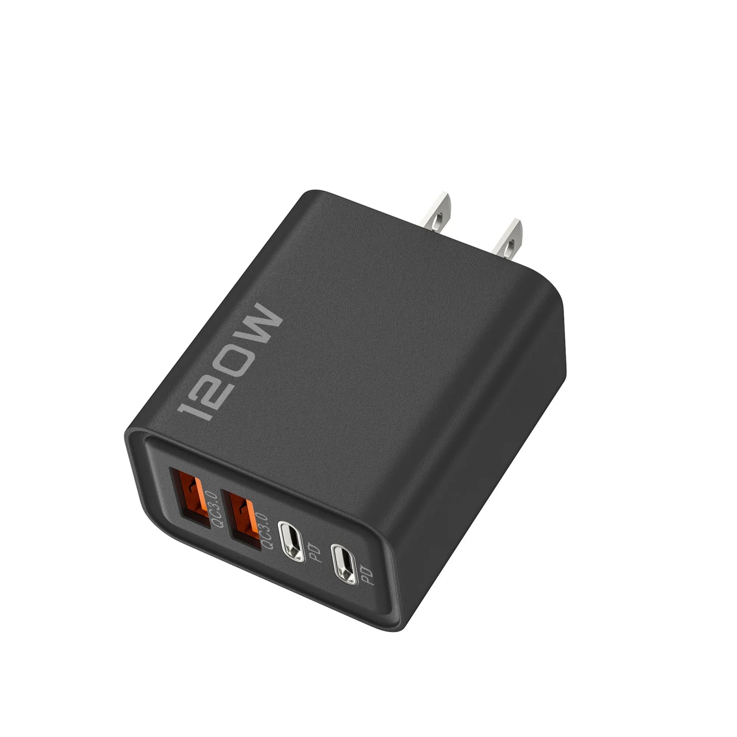Total 120W USB Fast Charger 4 Ports PD Quick Charge USB 3.0 Type C EU US UK Plug Universal Wall Charger USB C Charging Adapter