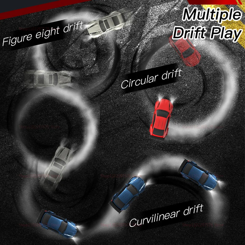 Hot Toy KF20 4WD RC Drift Car 2.4GHz Mini Remote Control Car 1:64 Scale Desktop Model Toys for Kids Boys Children Teens Gifts