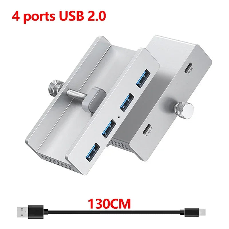 Hub USB 10 Gbps — adaptateur séparateur USB 3.2/3.0/2.0, station d'accueil multi-clips, bureau