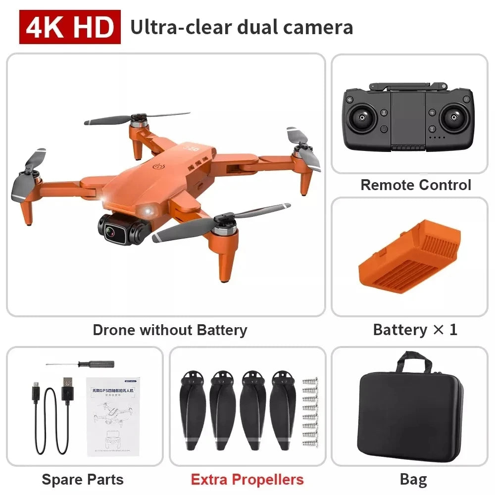Drone professionnel 4K 5G GPS — double caméra, sans brosse, pliable, quadrirotor RC, distance 1,2 km