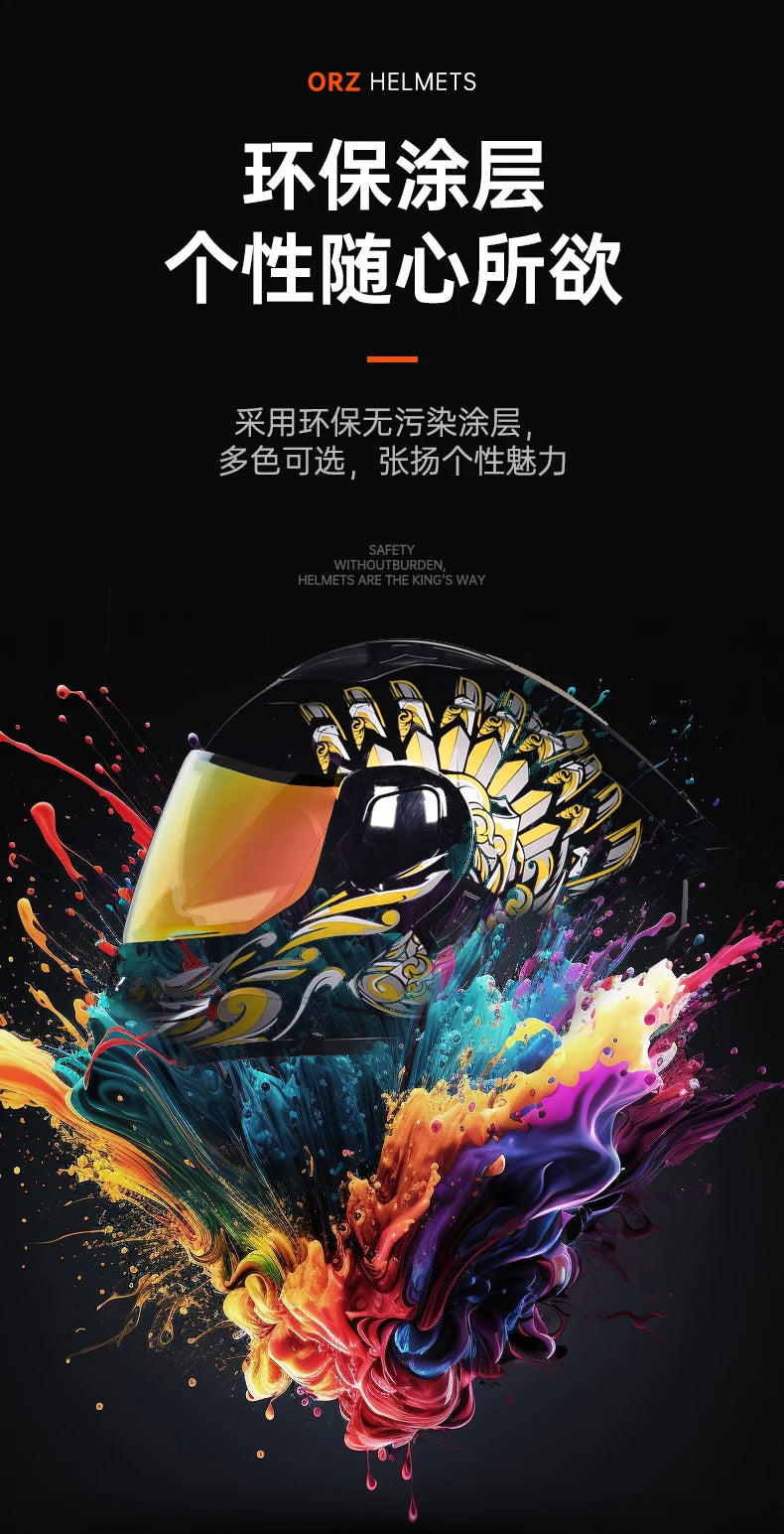Casque moto intégral double lentille modulaire rabattable — homme, femme, mode, Motocross