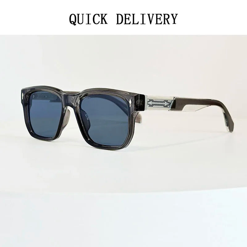 Lunettes de soleil carrées pour hommes — vacances, femmes, mode, rétro, 2025