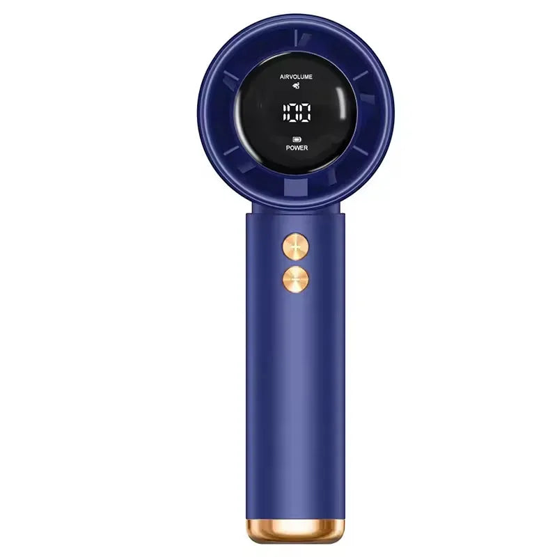 Ventilador portátil Turbo Ventilador enfriador de aire Ajuste de 100 velocidades Ventiladores de alta velocidad Mini ventilador de mano para el hogar Viajes Camping al aire libre