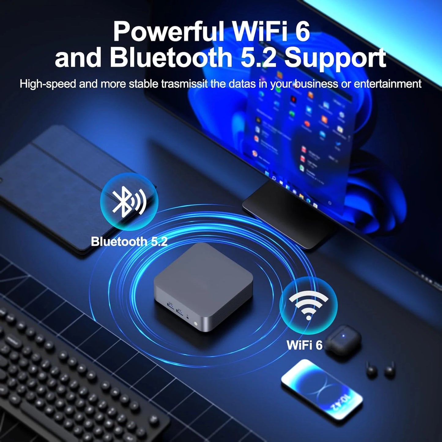 Mini PC Intel Core i9 10980HK i7 4510U Windows 11 Pro 16 Go 32 Go DDR4 1 To SSD WIFI 6 BT5.2 4K HD Ordinateur de bureau Gaming PC Gamer