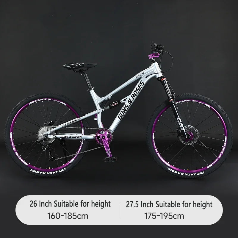 27.5-inch 10-speed Soft Tail Downhill Bicycle Shoulder Air Suspension Mountain Bike Oil Disc Brake Cross-Country Bicicleta