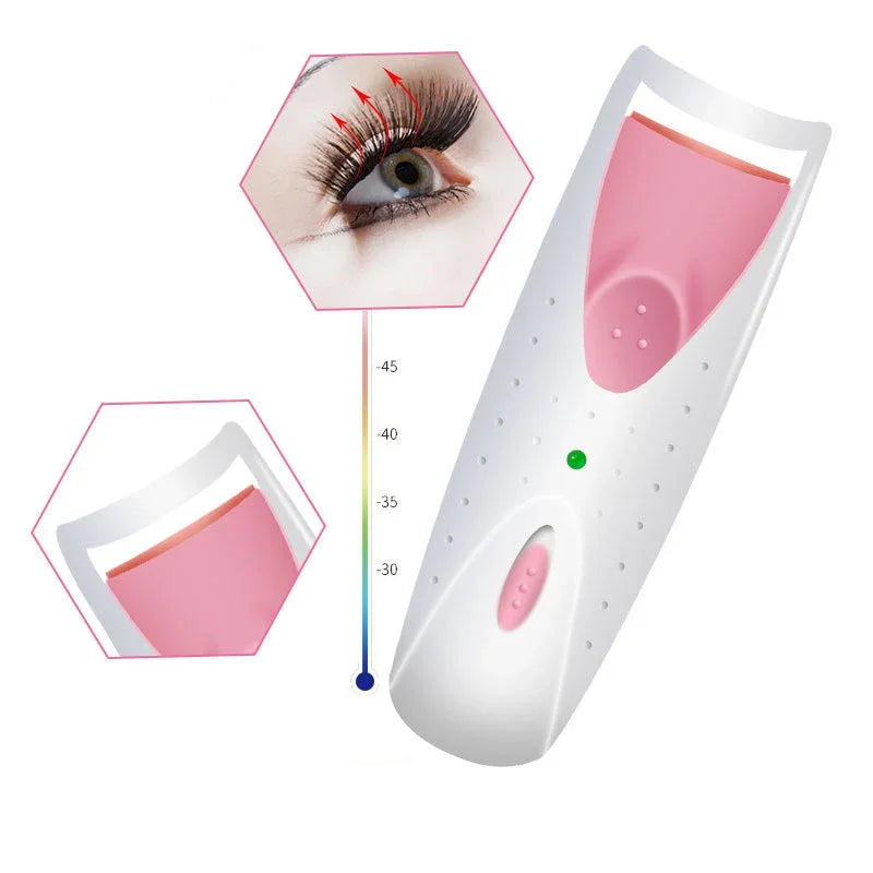 Electric Heated Eyelash Curler for Women, Long-Lasting Makeup, Perm, Clip, Automatic Tool, New Collection