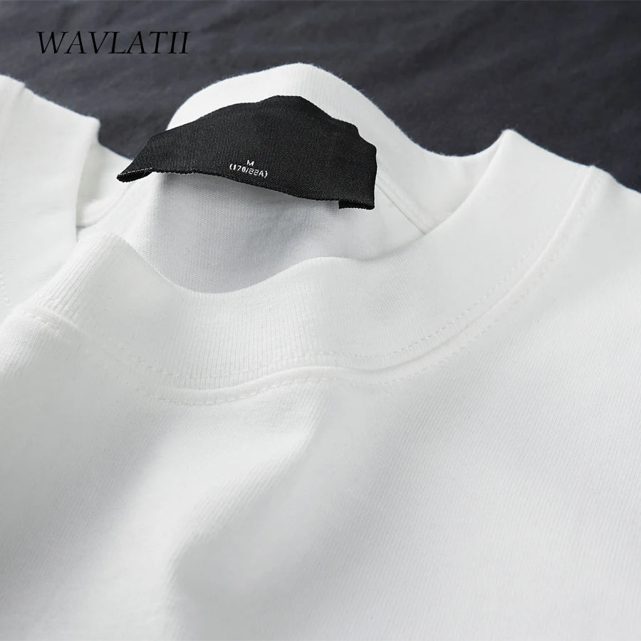 WAVLATII Oversized Summer T-Shirts for Women Men Brown Casual Female Korean Streetwear Unisex Basic Solid Young Cool Tops