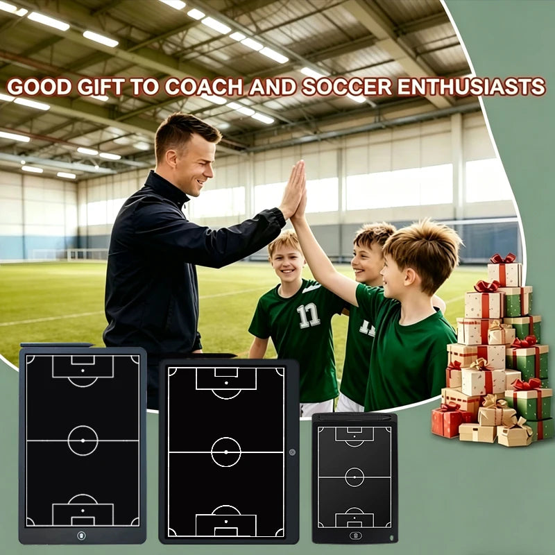 Tableau Tactique Football LCD Portable — 8,5 ou 16 Pouces, Stratégie Entraîneur & Cadeau Sport