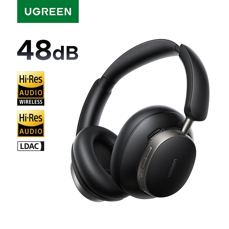 UGREEN Studio Pro 48dB ANC Wireless Over-Ear Headphones Bluetooth Earphones Active Noise Cancellation Hi-Res LDAC 120h Playtime
