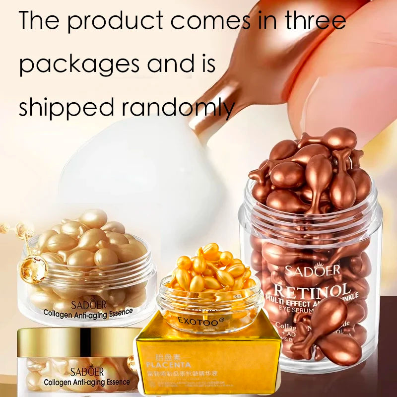Retinol Collagen Multi-Effect Firming Capsule Serum, Eye Moisturizer for Delicate Skin, Nourishing and Hydrating Facial Essence