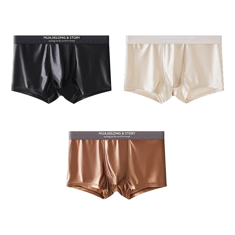 Boxer Satin Soie Homme — Respirant, Mince & Sans Couture