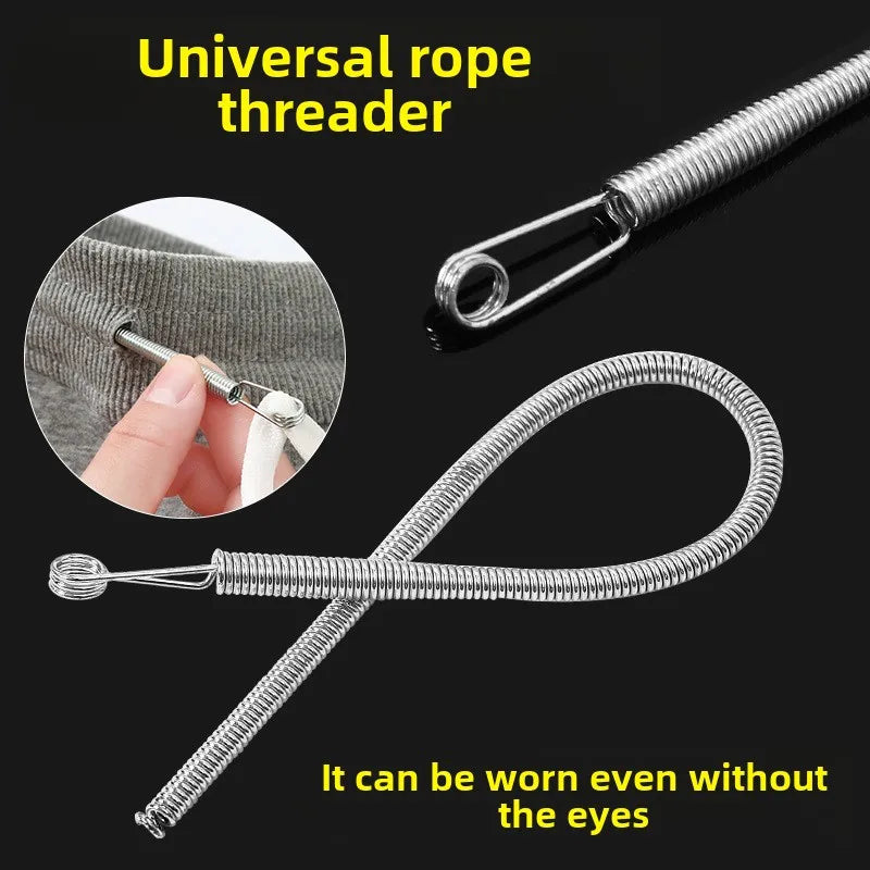 Enfile-cordon à ressort pliable, Clip pour pantalons, sweat à capuche, bande élastique, cordon en dentelle, fil à cordon Flexible, accessoires de couture, bricolage