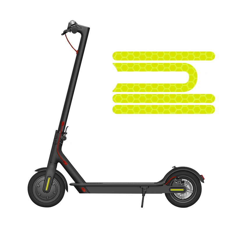 M365 Pro electric scooter stickers, 4-piece set, adhesive strips, reflective covers, protective case, skateboard