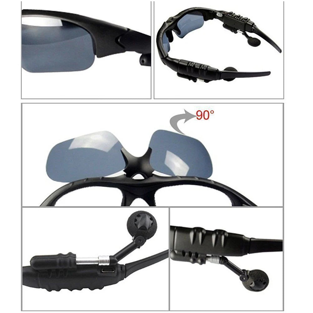 Bluetooth hiking glasses smart glasses stereo listening wireless headset UV protection polarized lenses sunglasses earphones