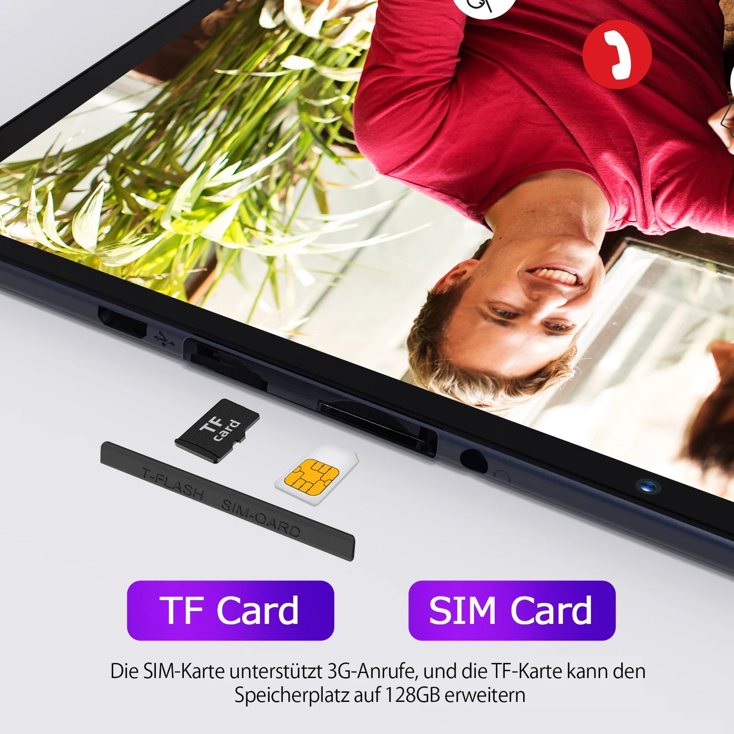 PRITOM 10-inch Tablet with SIM Slot Android 13 64GB Quad Core Touchscreen WiFi GPS 3G Phone Call Support