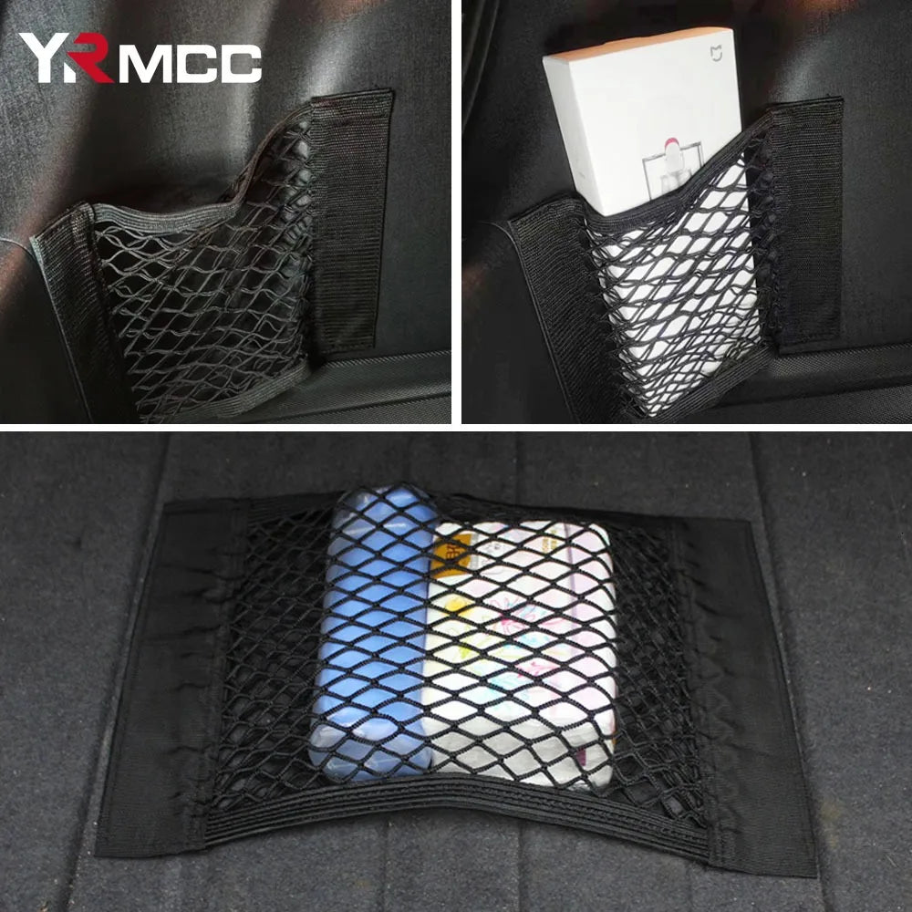 Sac de Rangement Coffre Voiture en Filet Maille — Poche Universelle Siège Arrière
