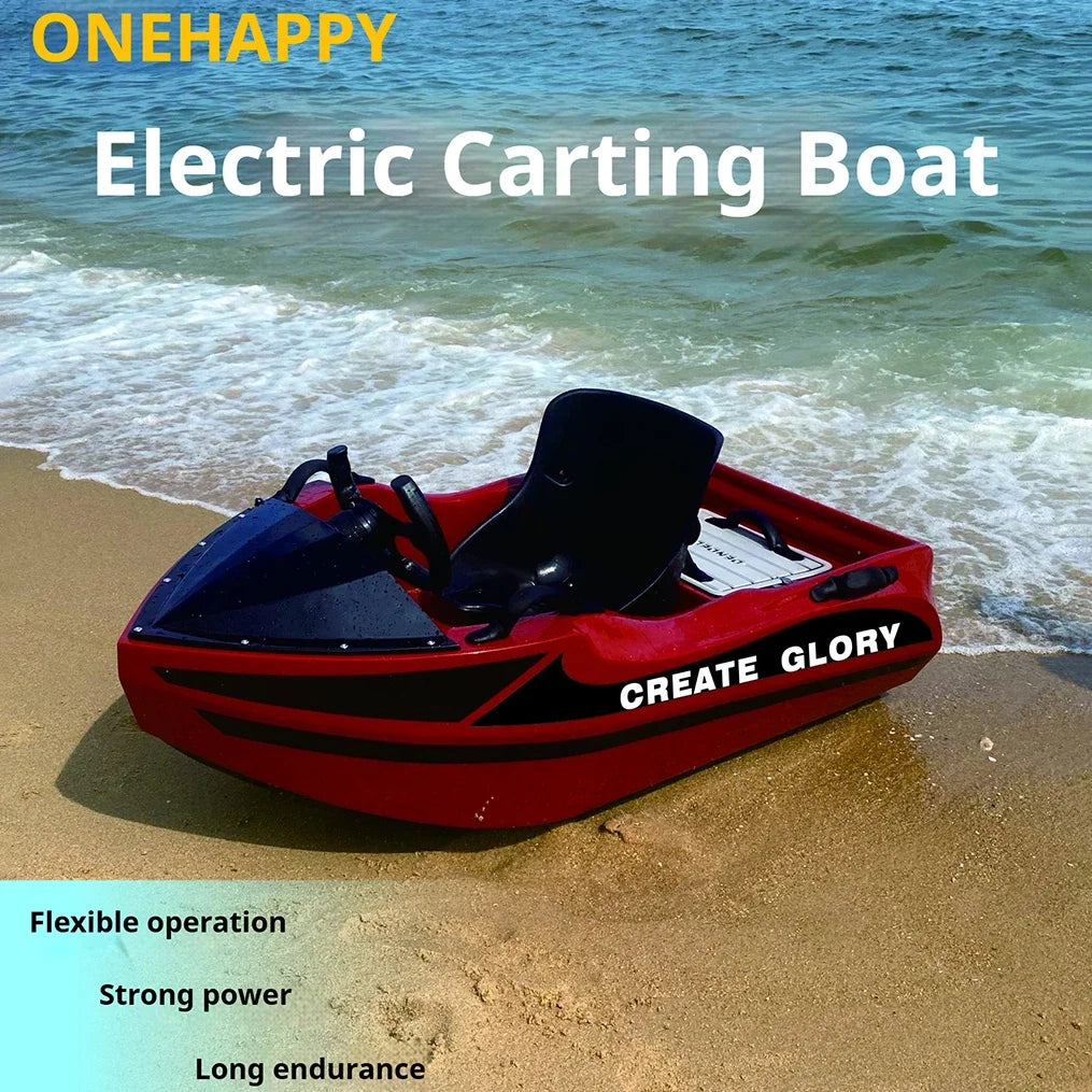 Mini bateau hydrojet 15KW, vitesse de 50 km/h et autonomie de 90 minutes, bateau à batterie détachable de 55 kg pour la pêche, le sauvetage et la course