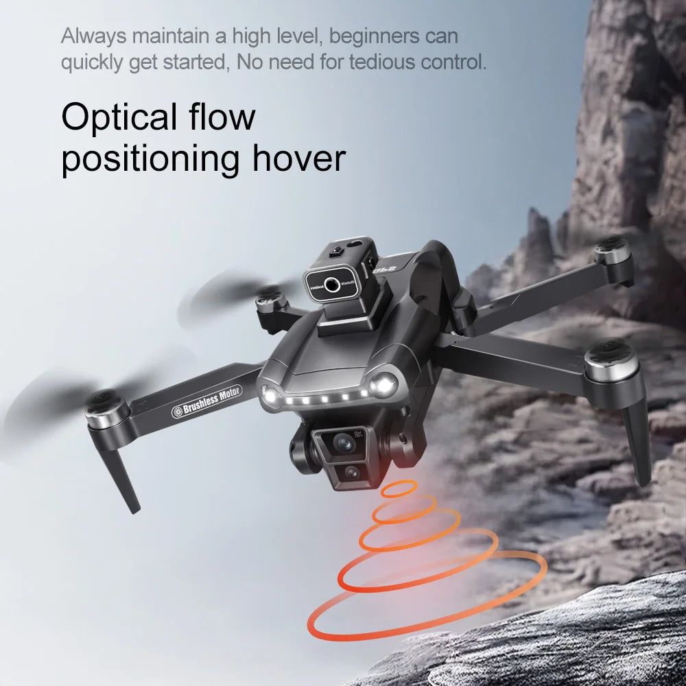 Drone GPS Lenovo V198Max 4K Profesional 8K HD Doble Cámara Motor Sin Escobillas 5G WIFI FPV RC Cuadricóptero Helicóptero con Pantalla Juguete