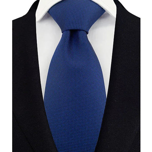 Cravate classique à rayures Paisley pour hommes — 8cm, Jacquard, bleu royal, accessoires, mariage