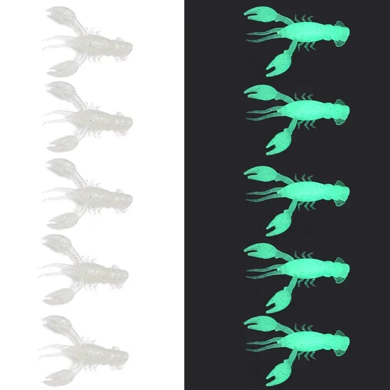 5/10/20 pièces leurres de poisson souples appâts de crevettes artificiels matériel de pêche homard écrevisses ver anguille aiguille nageurs gabarits outils de pêche