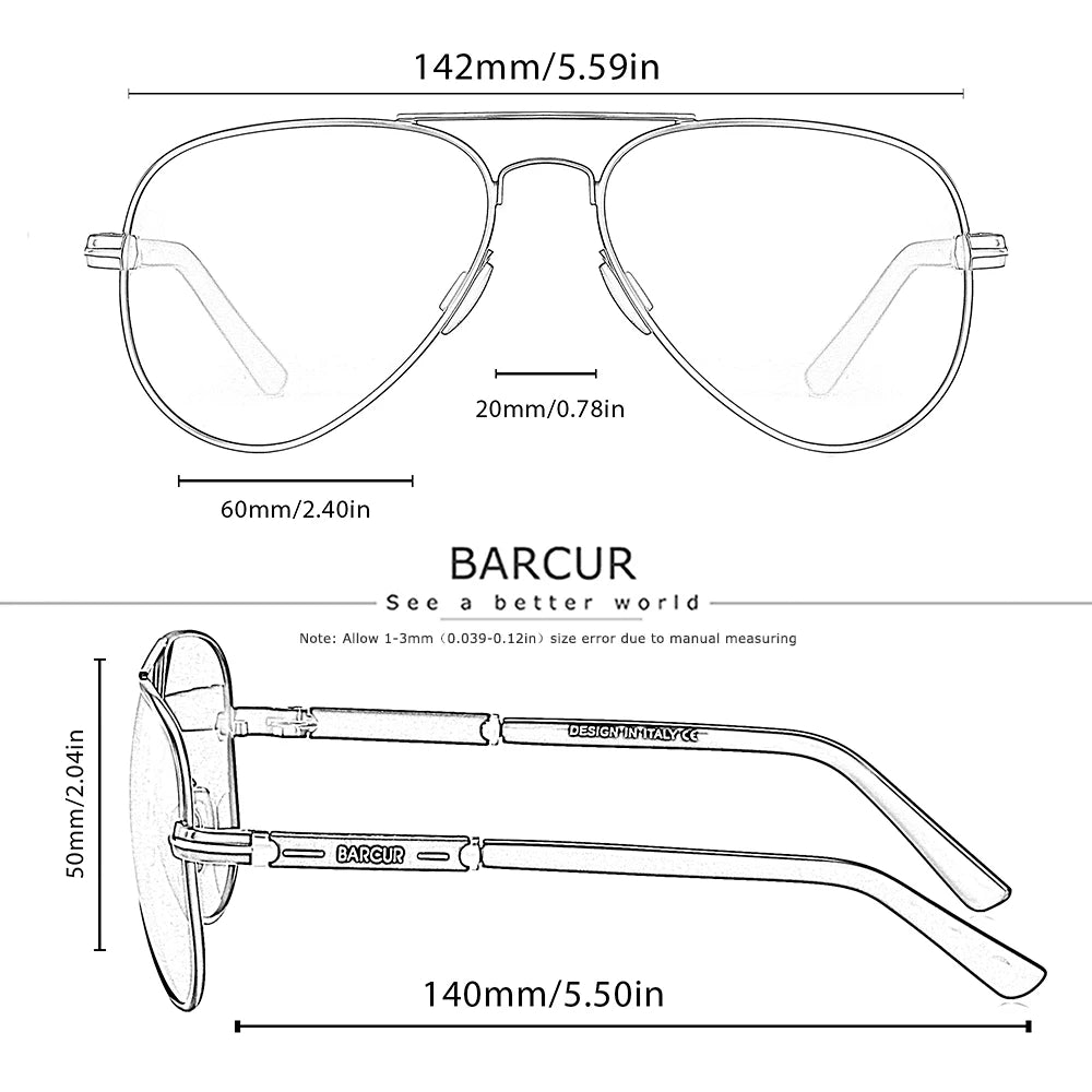 Lunettes de soleil pilotes polarisées — conduite, pêche, randonnée, accessoires homme