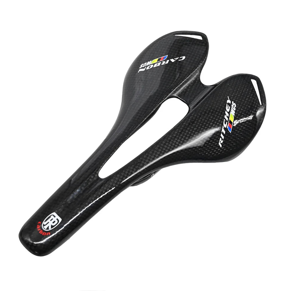 3K Carbon Ultralight Bicycle Saddle, MTB Racing Seat, Men's Wavy Road Bike Saddle, Cycling Seat Mat, Spare Part