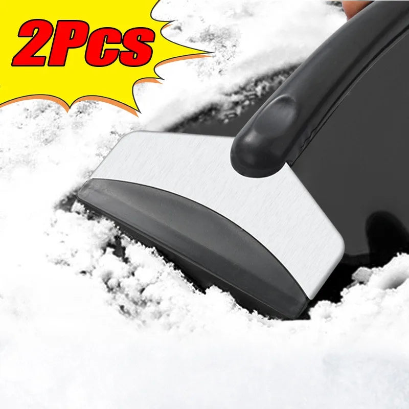 2Pcs Multifunction Car Snow Shovel, Winter Windshield De-icing Ice Scraper, Glass Snow Removal Tools, Auto Accessories