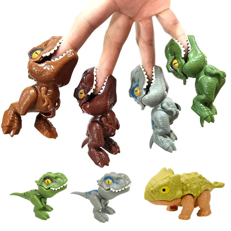 Dinosaure jurassique Triceratops tyrannosaure, modèle de jouets pour enfants, dinosaures créatifs pour mordre les doigts, jouet interactif, cadeau pour garçon