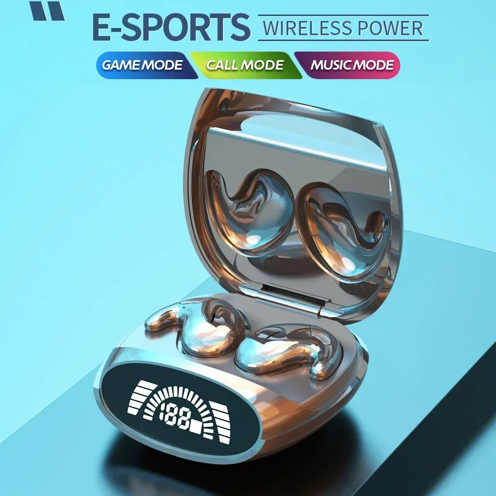 Bluetooth 538 TWS Earbuds, Wireless Sports Earphones, Painless, Noise-Cancelling, with Digital Display, High-Quality