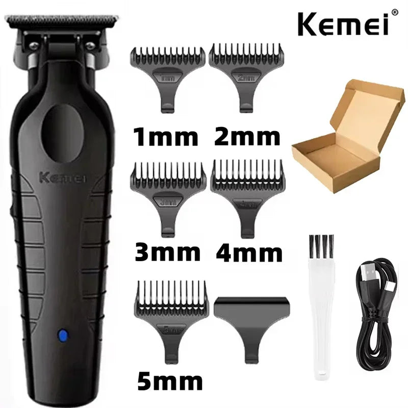 Kemei cortadora de pelo Km-809A Km-2299 Km-2024 cortadora de barba inalámbrica UBS Recargable potentes cortadoras de pelo eléctricas para hombres