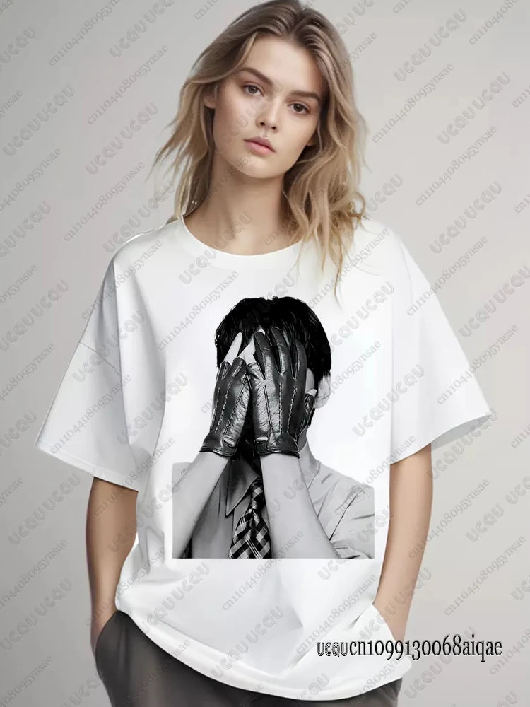 T-Shirt Imprimé Chanteur Pop Femme — Concert Tournée 2026, Fan, Style Y2K, Boy Band
