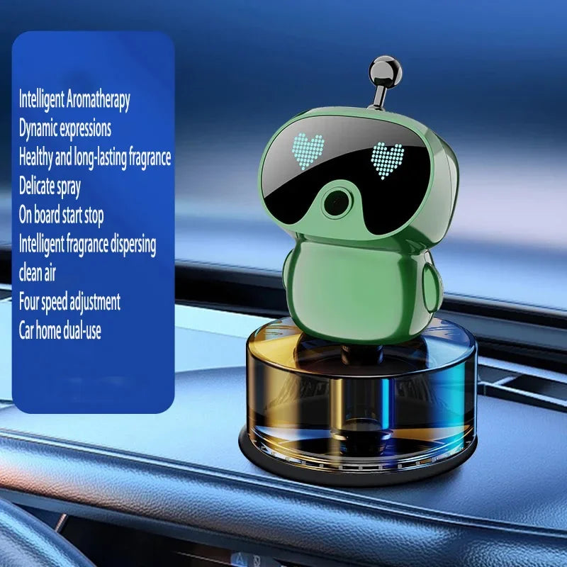 Désodorisant de voiture Intelligent diffuseur d'arôme de voiture Rechargeable AI yeux intelligents 4 niveaux de diffuseur de voiture Intelligent réglable cadeau