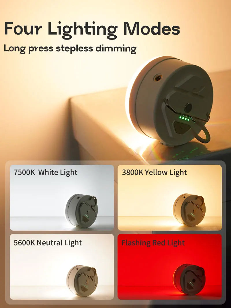 MOSLIGHTING extérieur LED Camping lumière 4 Modes MiNi Portable accrocher tente lampe USB Rechargeable Portable étanche lumière de secours