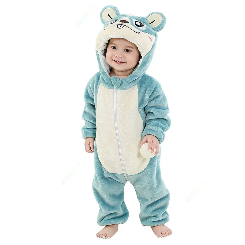 2025 New Collection Cute and Fashionable Elephant-Shaped Baby Easter Jumpsuit with Hood for Children