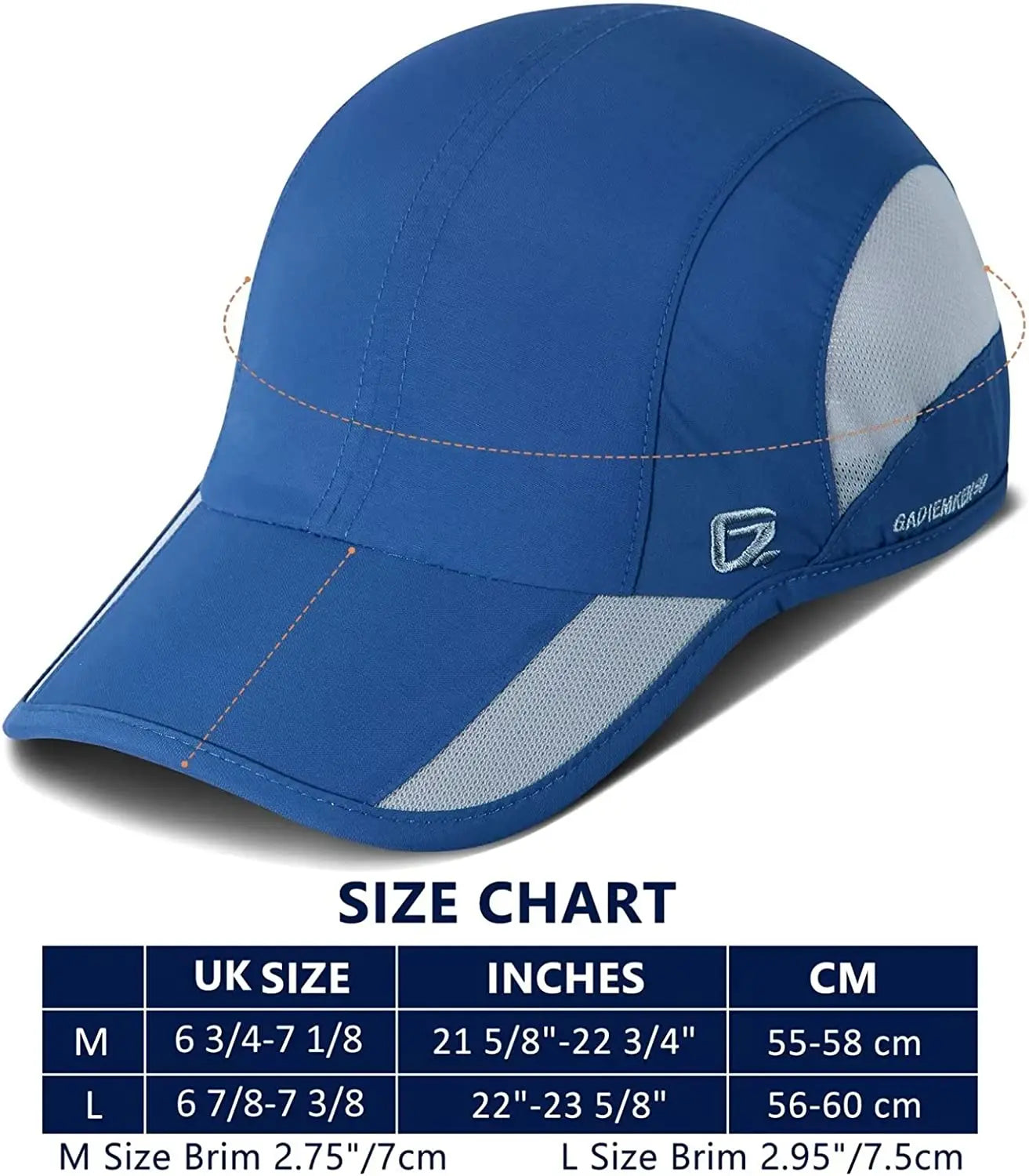 Casquette de sport unisexe à séchage rapide — réglable, légère, UPF 50+, course, randonnee, golf