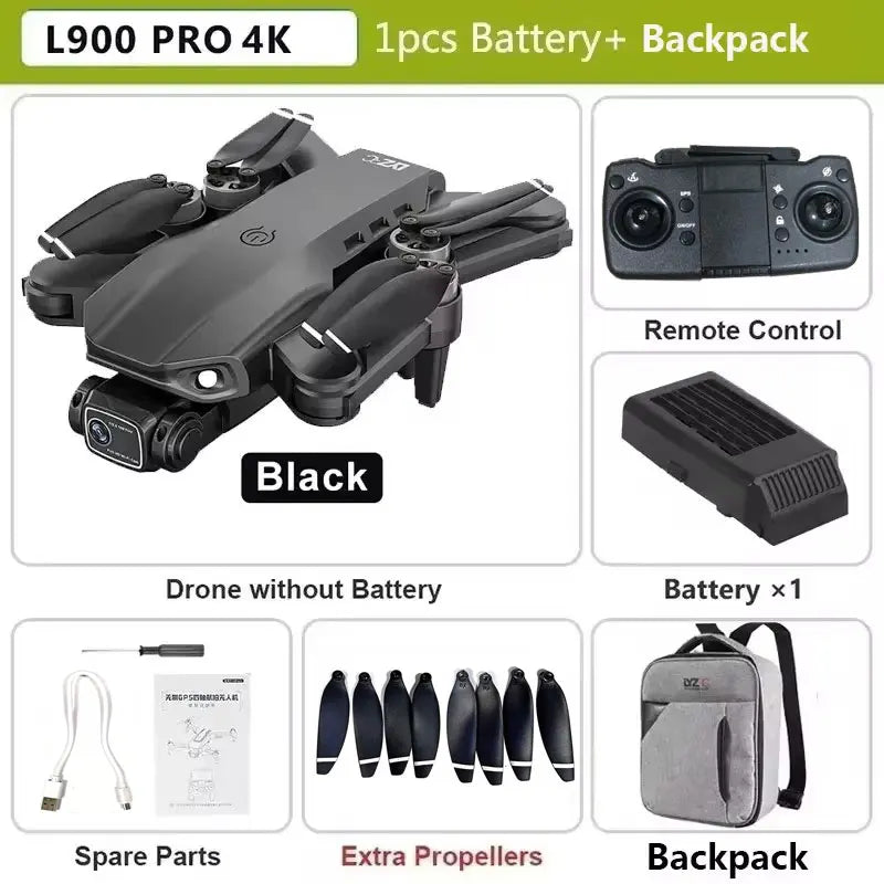 L900 Pro SE MAX 4K GPS Drone, Professional HD 5G WIFI 360° Dual Camera Brushless Motor Obstacle Avoidance RC FPV Quadcopter Drone