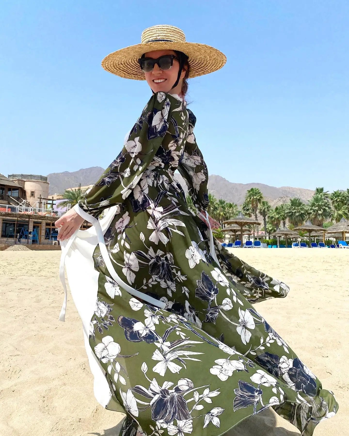 Blue Eyes Bikini Cover-Up, Tuniques de plage, Long Kaftan, Robe de plage, Sarong, Maillots de bain