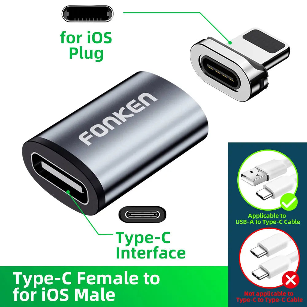 Connecteur Magnétique Adaptateur Téléphone — Micro USB Aimant Type C Android