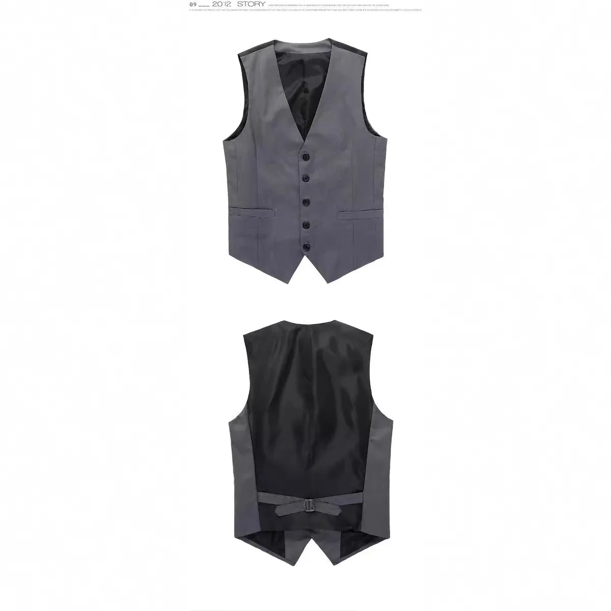 Chaleco de traje coreano ajustado para hombre, talla grande, chaleco de negocios para boda, chaleco de moda informal británico