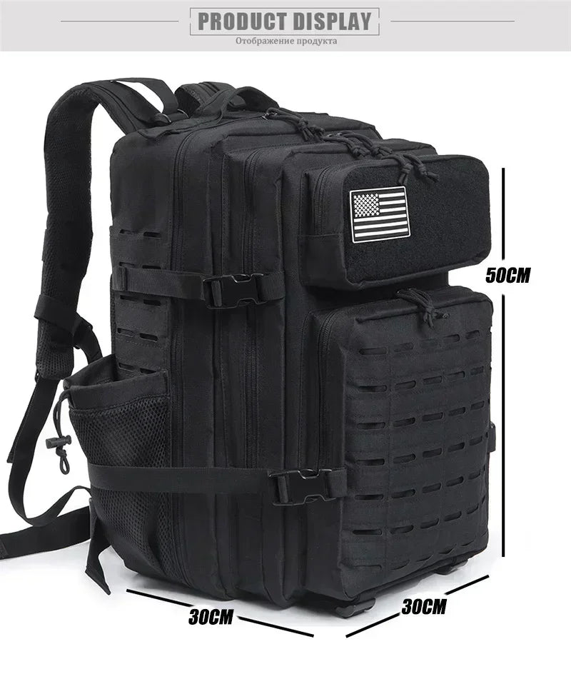 Sac à Dos Tactique Plein Air 25L/45L Homme Femme — Randonnée École Porte-Bouteille
