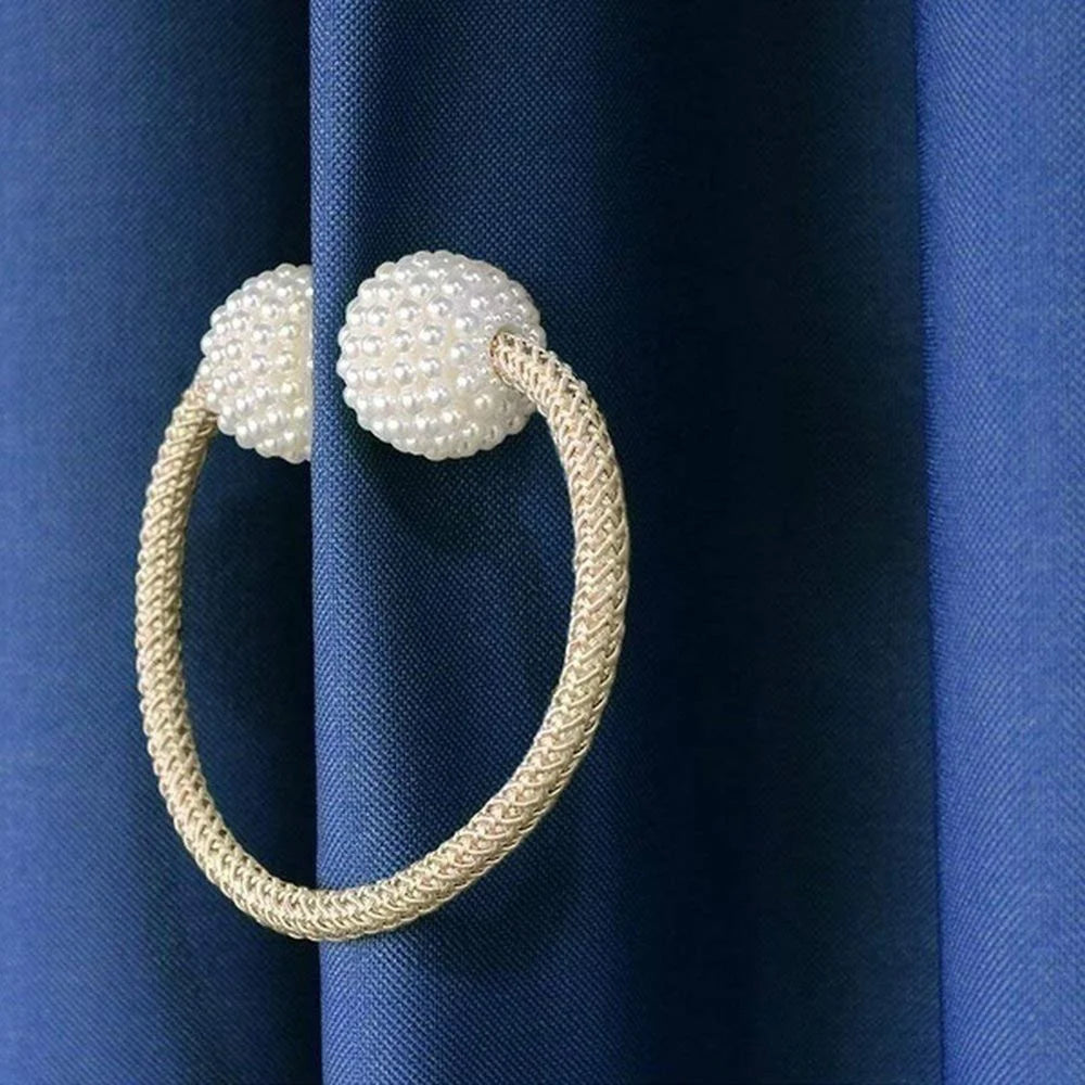2/4 piezas, perlas magnéticas, clips para cortinas, alzapaños, hebillas, ganchos para colgar, bolas de hebilla, accesorios decorativos para cortinas.