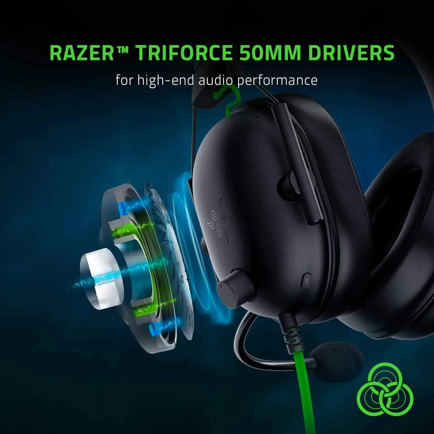 New Razer BlackShark V2 X Wired Esports Headset Advanced Passive Noise Cancellation, 7.1 Surround Sound, HyperClear Cardioid Mic